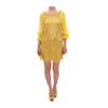 Dolce & Gabbana Damen Gelbes Spitzen-Kristall-Minikleid
