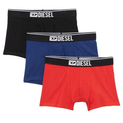 Einfarbige Boxershorts mit Bold Logo von Diesel im Dreierpack Image