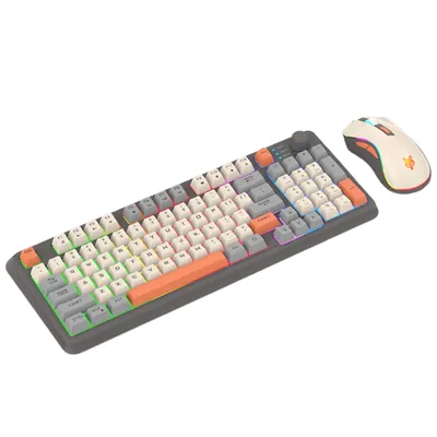 K82 Mechanical Keyboard USB Port with Mouse Wired Keypad RGB Light Hot-Swappable Keyboard