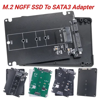 2/1PCS M.2 NGFF SSD To SATA3 External Hard Drive Box 6Gbps Hard Disk Adapter Board Dual-Use M.2 NGFF