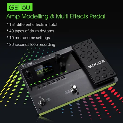 MOOER GE150 Amp Modelling & Multi Effects Pedal 55 Amplifier Models 151 Effects 80s Looper 40 Drum