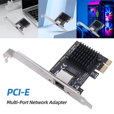 1/2/4 Port 2.5GB PCIe Network Card 2.5 Gigabit Ethernet Interface Adapter RTL8125BG Chip PCI Express