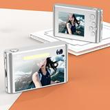 COM1950s Camcorders Video Camera 4K 48Mp Hd Digital Camera 2.4In Ips Screen Take Photos and Videos Travel Camcorder 8X Ptz with Night Flash Light and Mirror Beauty Selfie Supports Otg Transmission