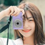 44MP 1080P HD Digital Camera with 16X Zoom Night Vision Flash Anti-Shake Face & Smile Detection - Portable Mini Camera with 2.8 inch LCD Screen Type-C USB Port Supports 128GB SD Card Purple