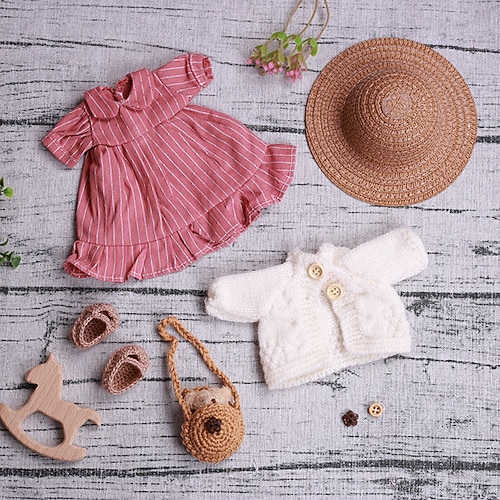 handgemachtes Waldorf Puppenkleiderset für 12 Zoll Puppe handgemachte Muppet Puppe für Weihnachtsgeschenke