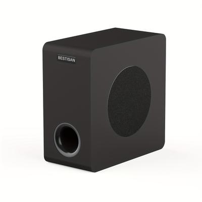 TEMU 1pc Bestisan 6.5'' Usb Subwoofer - , 2.0 , Bass , , Rca/lfe/aux , -, For Systems, Non-waterproof, Included