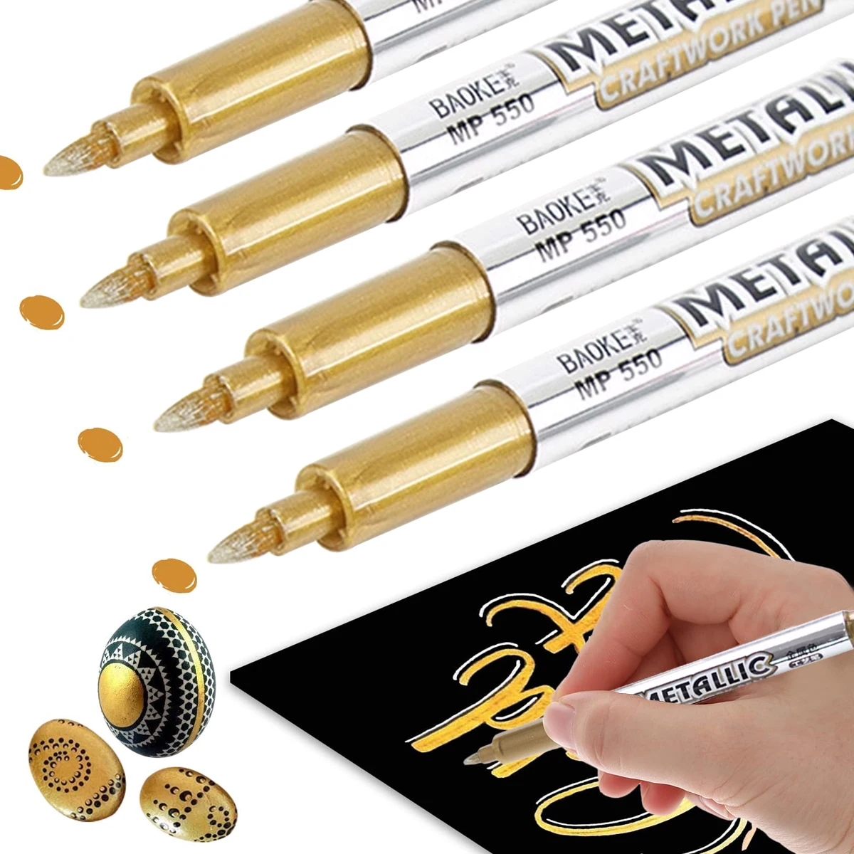 Markierungsstift Gold Silber für Grußkarten Titel DIY Album Bastelstift Student Kunst Student Spezialstift Briefpapier Image