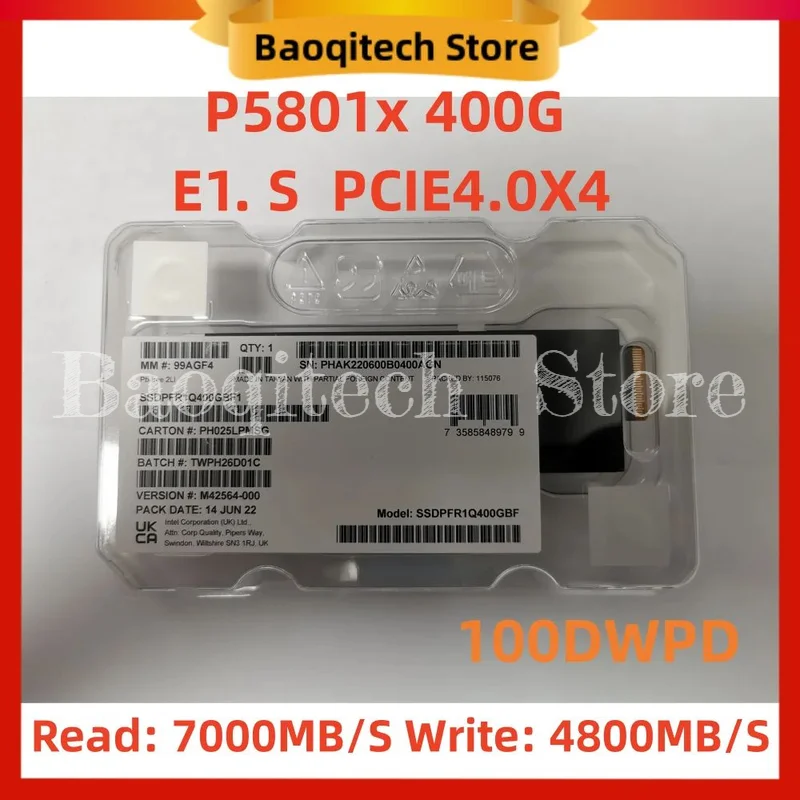 Brandneues Original für Intel OPTANE P5801X 400G E1. S 15-mm-Schnittstelle Solid-State-Laufwerk auf Unternehmen mit Adapter PCIe4.0 Auto Image