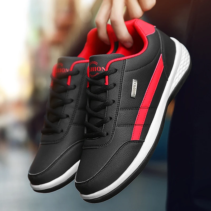 Leder Männer Schuhe Turnschuhe Trend Casual Schuh Italienische Atmungsaktive Freizeit Männlichen Turnschuhe Nicht-slip Schuhe Herren Wanderschuhe