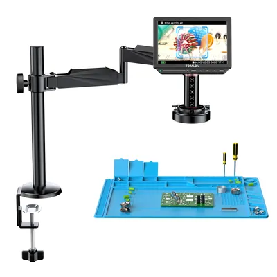 TOMLOV 4K Digital Microscope 2000X Autofocus 8" TM4K-AF Flex Arm HDMI Electronics Soldering Microscope for Mobile Phone Repair