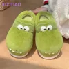 2024 Herrenschuhe im Winter Mode Mann Hausschuhe grünes Krokodil flache Pantoletten Designer Tier Herren Hausschuhe Hause pelzige Schuhe