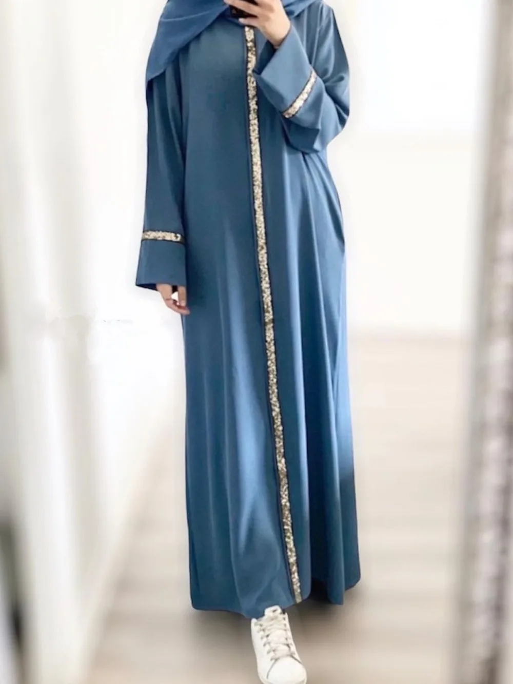 Eid Muslim Kleid für Frauen Ramadan Jalabiya Party Lange Kleider Abaya Lange Robe Marokko Dubai Abayas Kaftan Islam Vestidos Largos Image