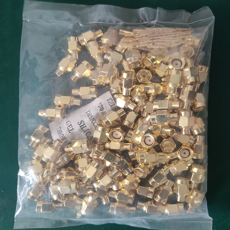 100 Stück SMA-Stecker, Lötanschluss für RG402, 0,141, halbstarres Kabel, 50 Ohm Image