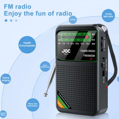 Mini-Vollband-Radio FM AM SW-Radio Eingebauter Lautsprecher Zeiger Taschen radio Typ C wiederauf lad bares Notfall-Taschen radio für ältere Menschen
