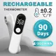 JUSTLANG Rechargeable Thermometer LED Forehead Digital Infrared Medical Thermometer Body Temperature Fever for Baby Adult
