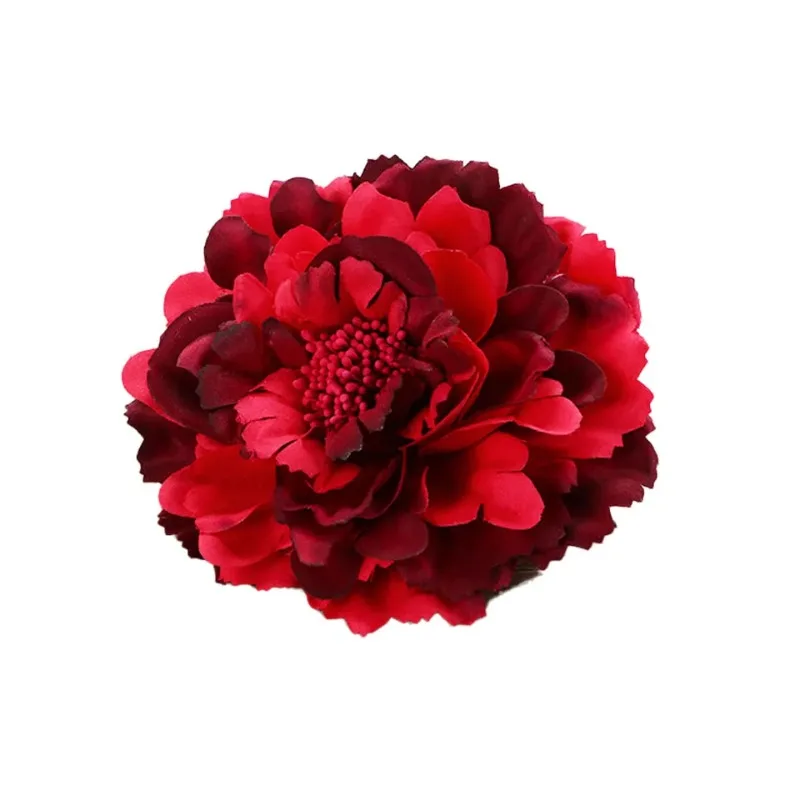 Broches à fleurs de pivoine en tissu faites à la main pour femmes, épingles à revers, chapeau, robe, bijoux de mariage, accessoires pour vêtements, nouvelle mode