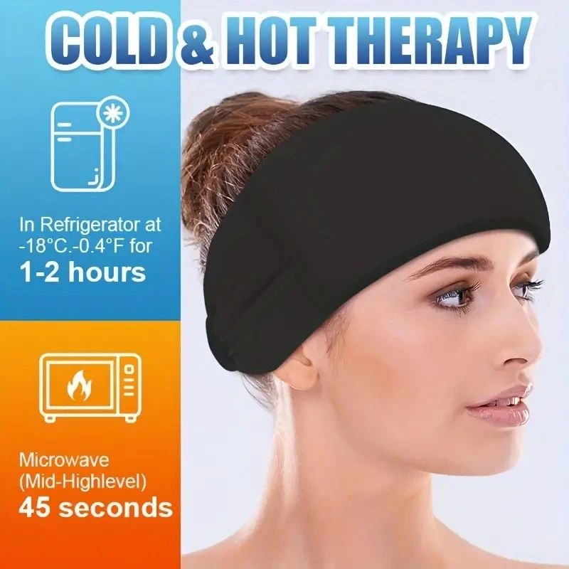 1pc Mehrzweck-Kühlgel-Stirnband für Kopfschmerzen Migräne, Nacken-Eis beutel, Gel-Augen maske für geschwollene Augen, Kater, Spannung und s Image