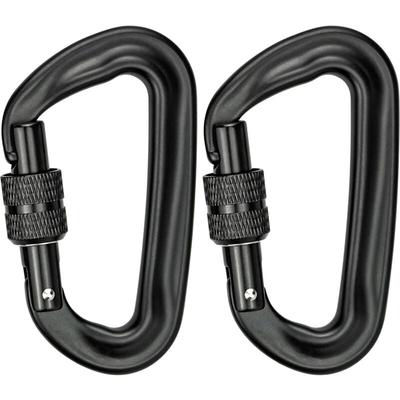 Stück Kletterkarabiner 12 kN (1200 kg), robuster Aluminium-Karabiner, D-förmiger Karabiner für