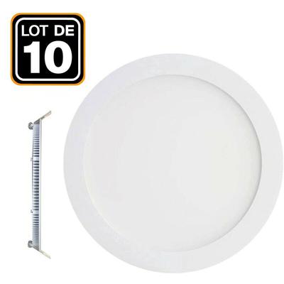Europalamp - 10 LED-Einbaustrahler 15W Rund Extraflach Warmweiß 3000K Image