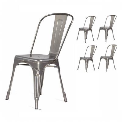 Set mit 4 Stühlen aus verzinktem Rohmetall - Industriestil Image