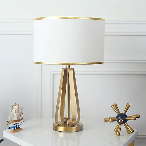 Tisch lampe eisen tisch lampe amerikanischen schreibtisch lampe schlafzimmer nacht lampe moderne wohnzimmer studie schreibtisch tisch licht gold schreibtisch lampen Image
