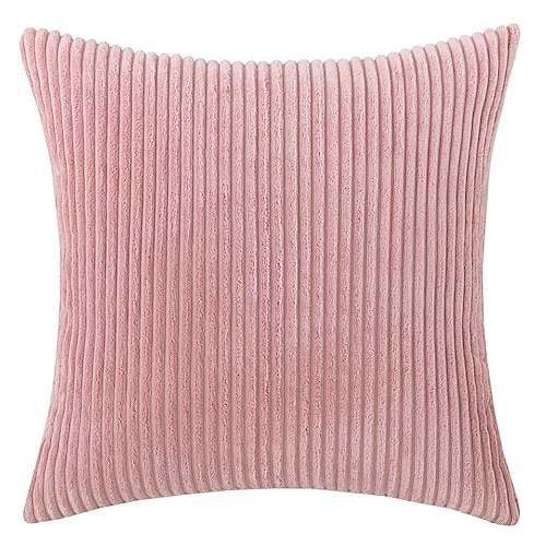 Dekorative Wurfkissen, Cord-Kissen, Kissenbezug, Nachttisch, Sofa, Rückenkissen, Büro, Lendenwirbelsäule, einfarbig, Kissenbezug ohne Kern, Rosa, Blau, Salbeigrün, Lila, Gelb