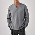Per uomo Pullover Maglione Maglione lavorato a maglia Maglione polo pullover A coste Maglia Standard Lavorato a maglia Liscio Henley Di tendenza Essenziale Da mare Da tutti i giorni Abbigliamento