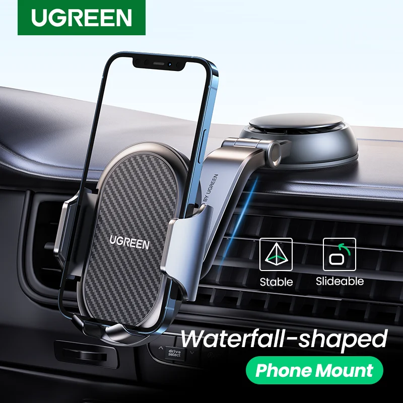 UGREEN – Support de Téléphone Portable Universel pour Voiture, Boîtier de, Maintien qui se Fixe sur le Tableau de Bord par Gravité, Barre de Fixation pour Smartphone iPhone 13, 12 Pro, Xiaomi et