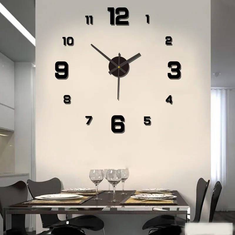 Neue 3D Acryl Spiegel Wanduhr Aufkleber für 40CM Mode DIY Quarz Uhren Uhr Hause Dekoration Wohnzimmer Aufkleber Image