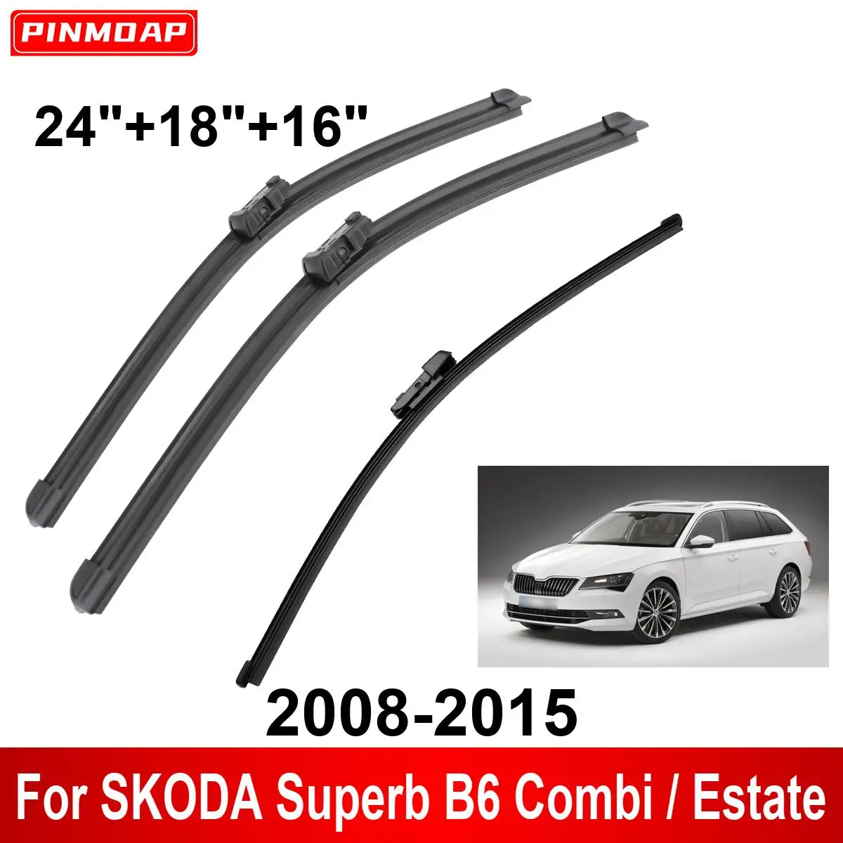 1/2/3/4/6PCS Auto Wischer Für SKODA Superb B6 Kombi/Kombi 2008-2015 vorne Hinten Wischer Klingen Pinsel Auto Zubehör 2013 2014 Image