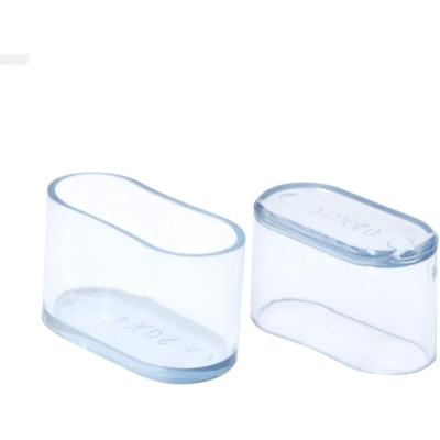 Ovale transparente PVC-Kappen – 8er-Set für Stuhl- und Tischbeine (20 x 40 mm) - Ahlsen Image