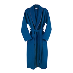 WellHome - Bademantel S/M Bienenwaben 100% Baumwolle in Marineblau Image