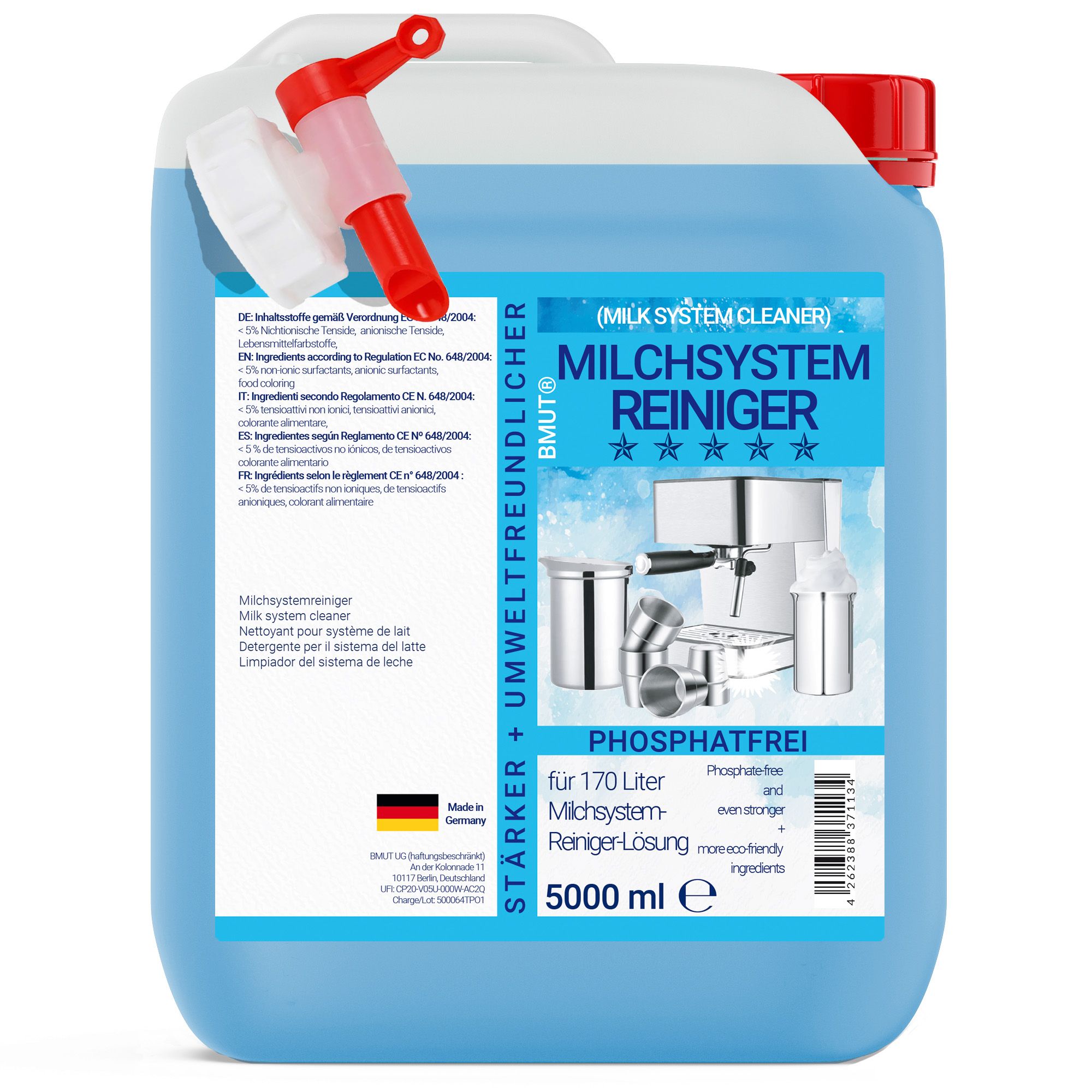 BMUT Detergente per il sistema del latte 5 l
