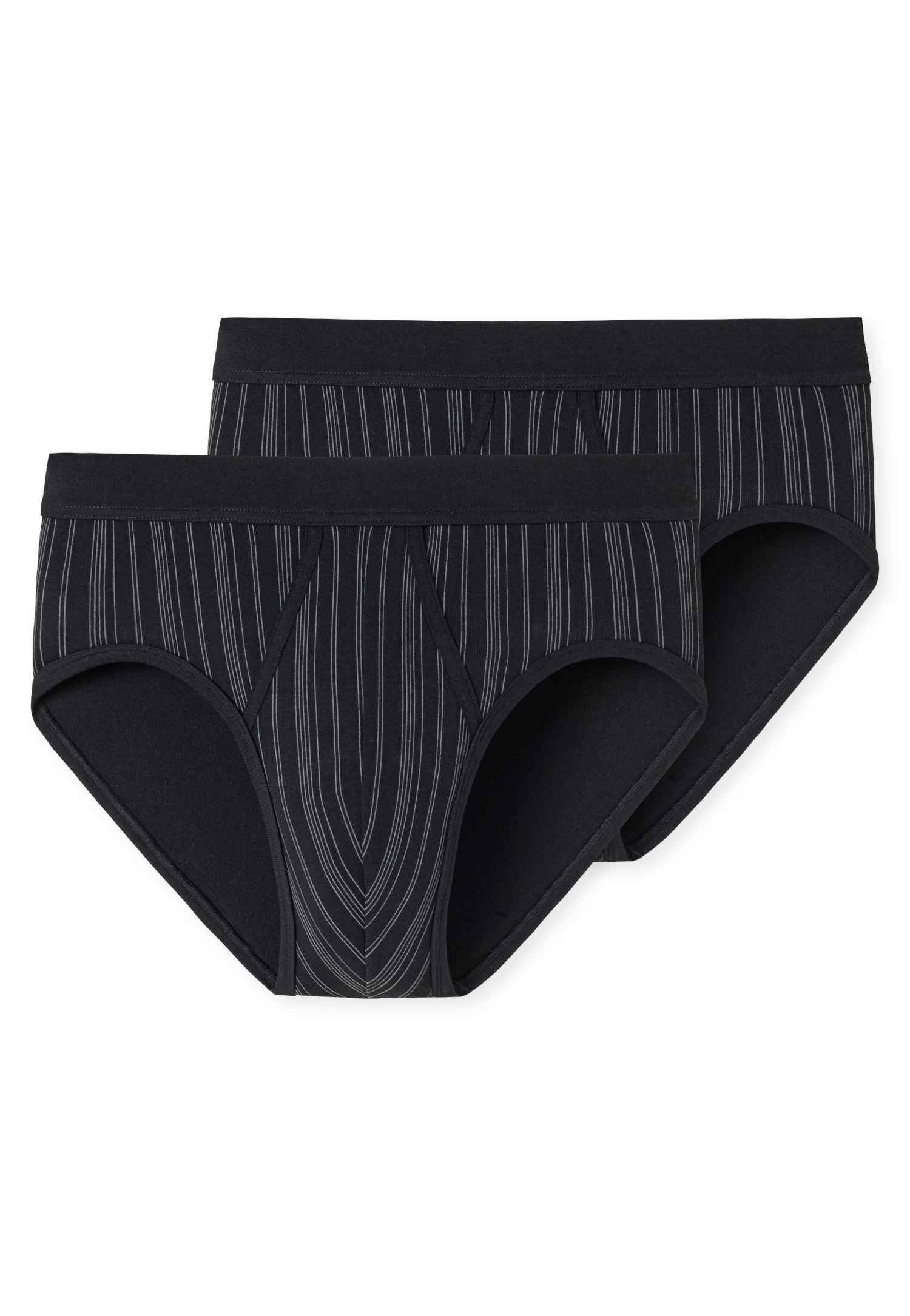 Slip SCHIESSER "Original Classics", Herren, Gr. 9, schwarz (000, schwarz), Feinripp, Obermaterial: 100% Baumwolle, unifarben, körpernah, Unterhosen, mit Eingriff Image