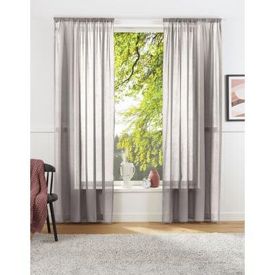 Vorhang "Lanea" Gr. 3, grau, B:135cm H:225cm, Baumwolle, Polyester, LEGER HOME BY LENA GERCKE, Gardinen, Leinenoptik, 1 Schal, verschiedene Größen Image
