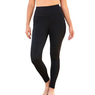 Plus Size Women's High-Waist Legging with Pockets by Swim 365 in Black (Size 26)