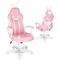 Pink Gaming Chair for Teens Adults Computer Chair for Girls Video Game Chairs Silla Gamer Ergonomic PC Chair（Pink-White）