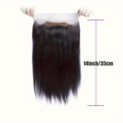 TEMU 360 Lace Frontal Only Straight Human Hair 360 Lace Closure Human Hair Closure Not A Wig Image