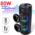 Altoparlante Bluetooth portatile da 80 W Subwoofer stereo 3D esterno senza fili Colonna musicale da ballo quadrata Supporto U Disco Scheda TF Radio FM