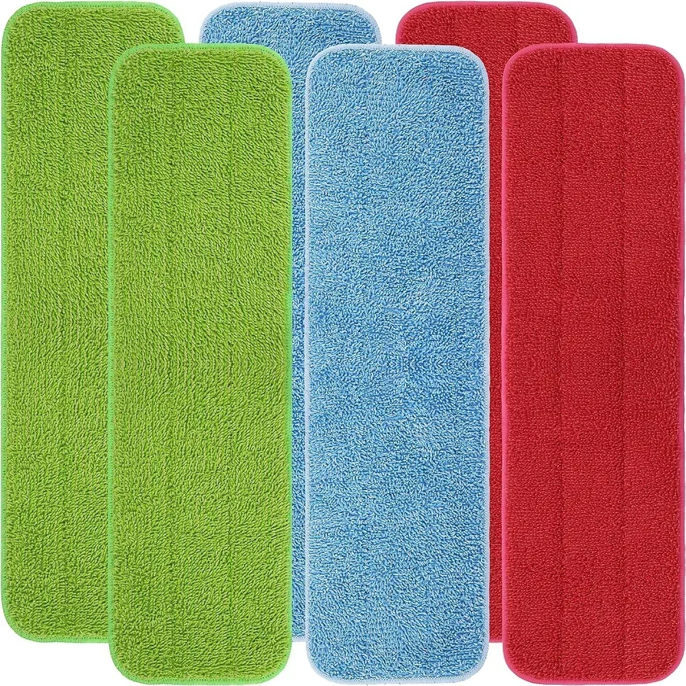 2 Stück kommerzielle Mikrofaser-Mopp-Nachfüllpads, passend für nasses oder trockenes Bodenreinigung in Küche/Badezimmer/Flur/Schule Image