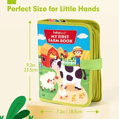 Filz beschäftigt Buch Filz ruhiges Buch grüne Kuh Bauernhof Buch Filz ruhiges Buch Baby Image