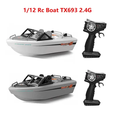 1/12 Rc Boot TX693 2,4G Leistungsstarke Bürstenlosen Motor Long Range Drahtlose Elektrische Fernbedienung Schnelle boot Modell Spielzeug Jungen