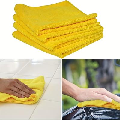 TEMU 713160 Microfiber Towels 24 Pack, Yellow, H 40.6 X W 40.6cm