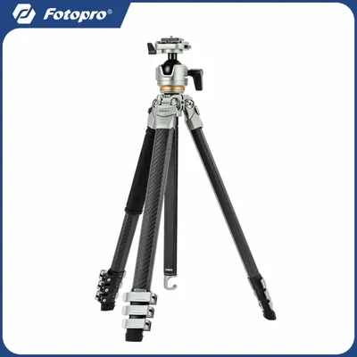 Fotopro Origin Series Compact Carbon Fiber Tripod Portable Professional Heavy Duty Travel Tripod for Camera Max Load 33lbs