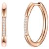 Lulu & Jane Creolen aus Messing in Roségold mit Zirkonia 18,4 mm Damen