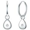 Lulu & Jane Diamant-Creolen aus Sterling Silber in mit Diamant 26,5 mm Damen