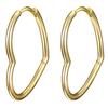 Lulu & Jane - Creolen Herz aus Messing in Gelbgold 1 ct Damen (37.99 € / 1 ct)