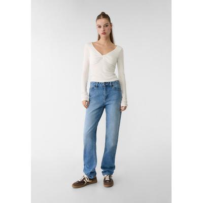 Stradivarius Straight-leg jeans Medium blue 10