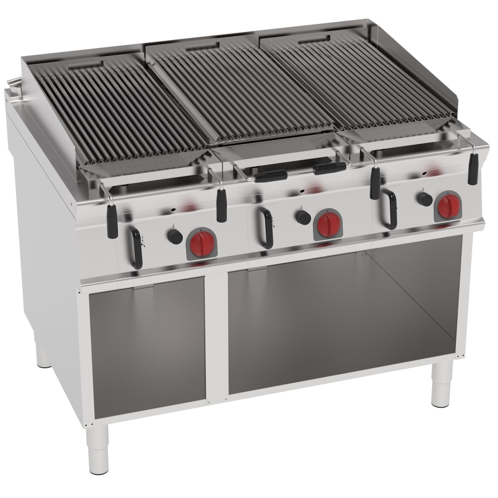 EURAST - Lavastein-gasgrill auf ständer - 1200x900x900 mm - 30 Kw - 47902313 Image
