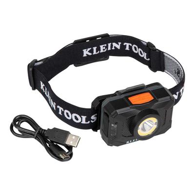 Klein Tools Rechargeable 2-Color LED Headlamp with Adjustable Fabric Strap 56414